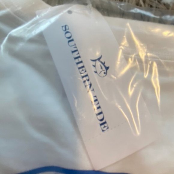 3 for 30 ~ Southern Tide Classic White Medallion Skipjack Tee - Women M - Picture 5 of 5